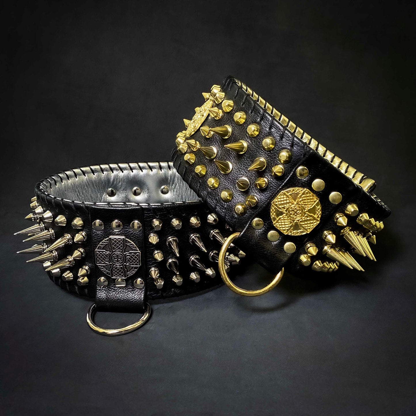 Imperium premium leather dog collar designed for large and giant breed dogs with reinforced metal hardware 2