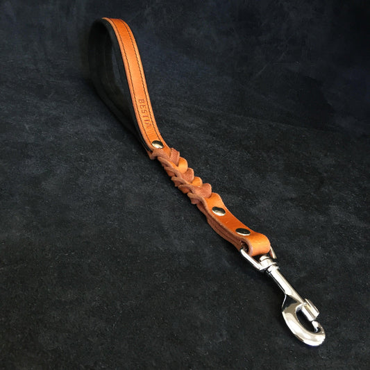 Control Lead heavy duty leather dog leash designed for large and giant breed dogs