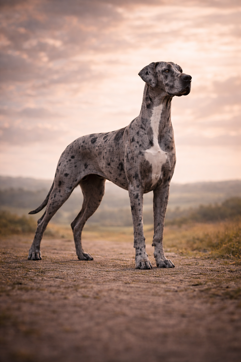 Tall Great Dane showing height and elegant giant breed structure