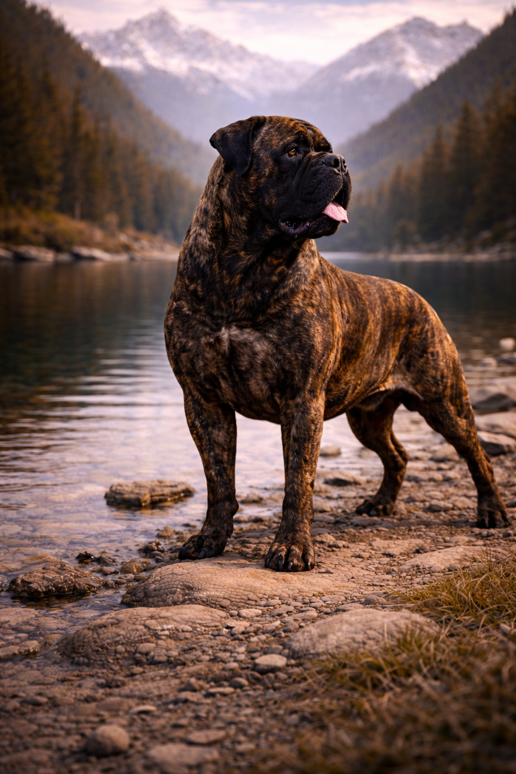 Bullmastiff muscular giant breed dog showing strength and structure
