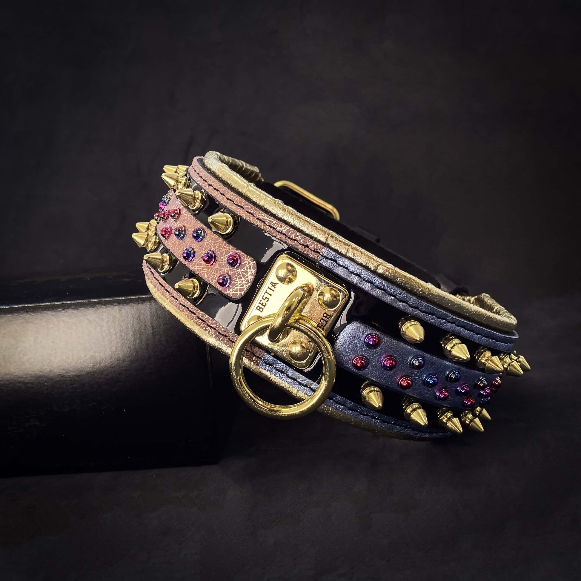 The Candy Dog Collar Black-1