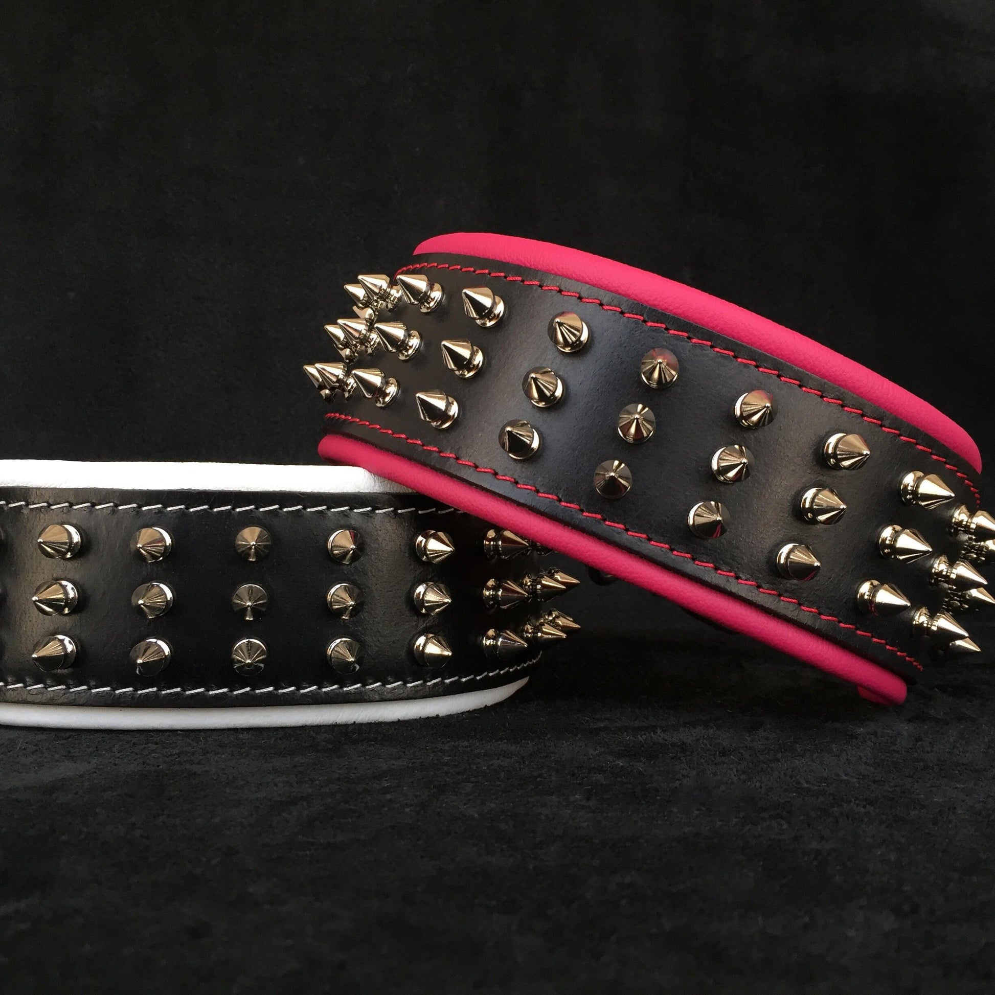 Silver Giant premium leather dog collar designed for large and giant breed dogs with reinforced hardware